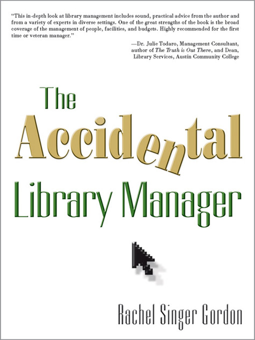 Title details for The Accidental Library Manager by Rachel Singer Gordon - Wait list